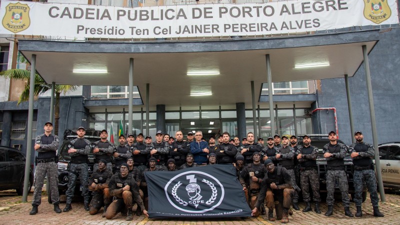 Polícia Penal realiza formatura do VI Curso de Operações Prisionais Especiais (Cope) no auditório da Cadeia Pública de Porto Alegre (CPPA).